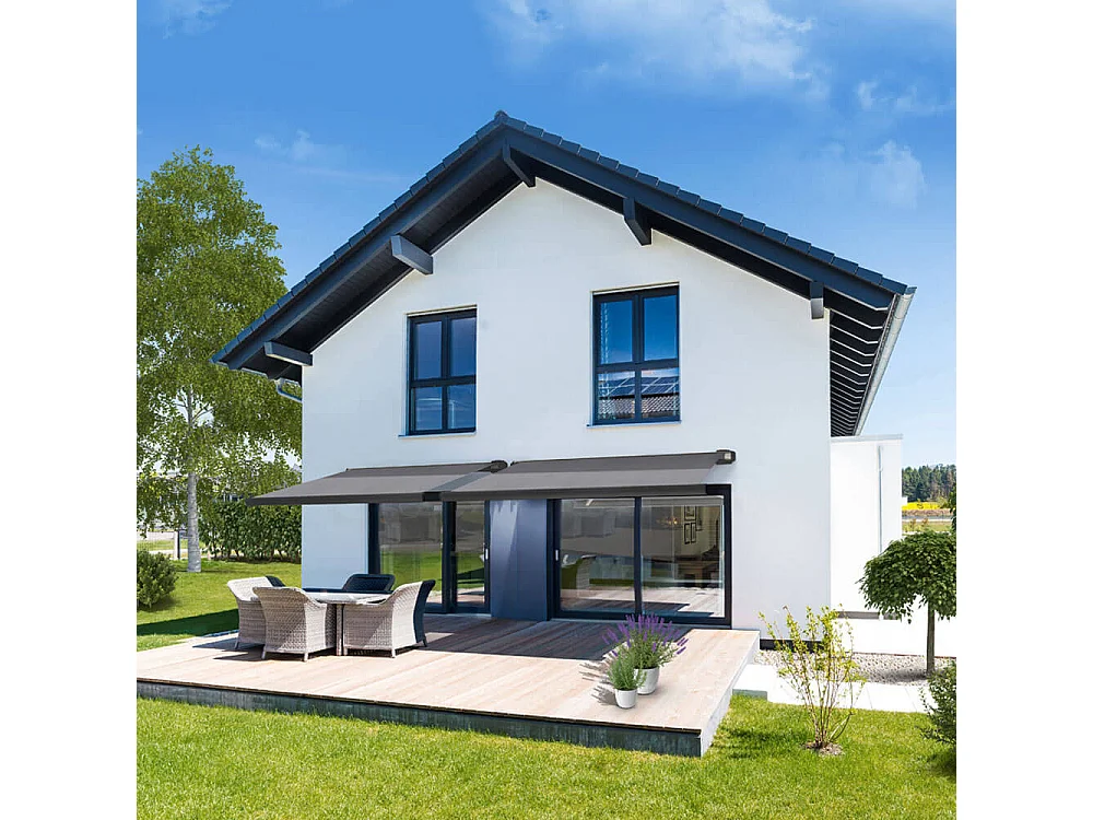 Home Deluxe Store banne à cassette intégrale ELOS Anthracite 350 x 250 cm