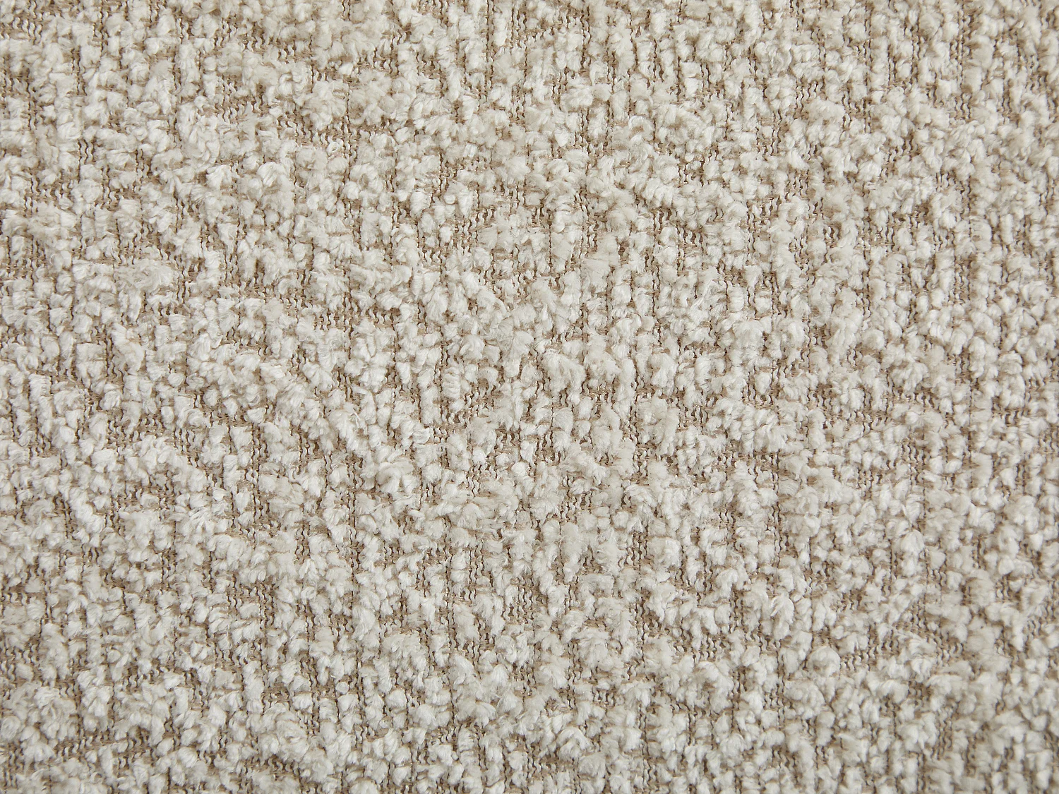 Lit coffre 200 x 200 cm – Tissu bouclette – Beige - DILUDO