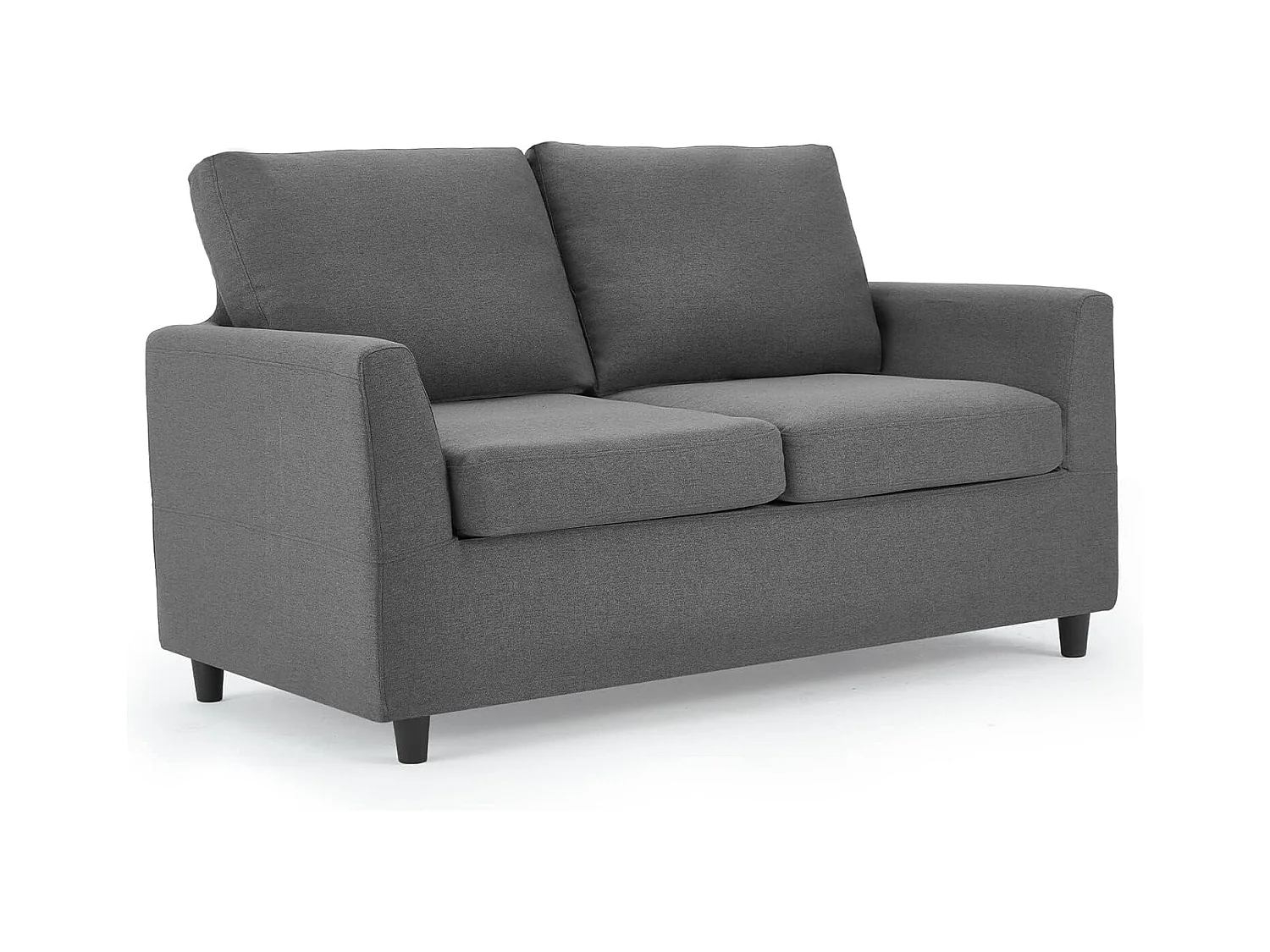 YODOLLA 2-Sitzer Sofa mit abnehmbaren Bezügen, moderne Couch für Wohnzimmer. Ideal für kleine Räume, Dunkelgrau