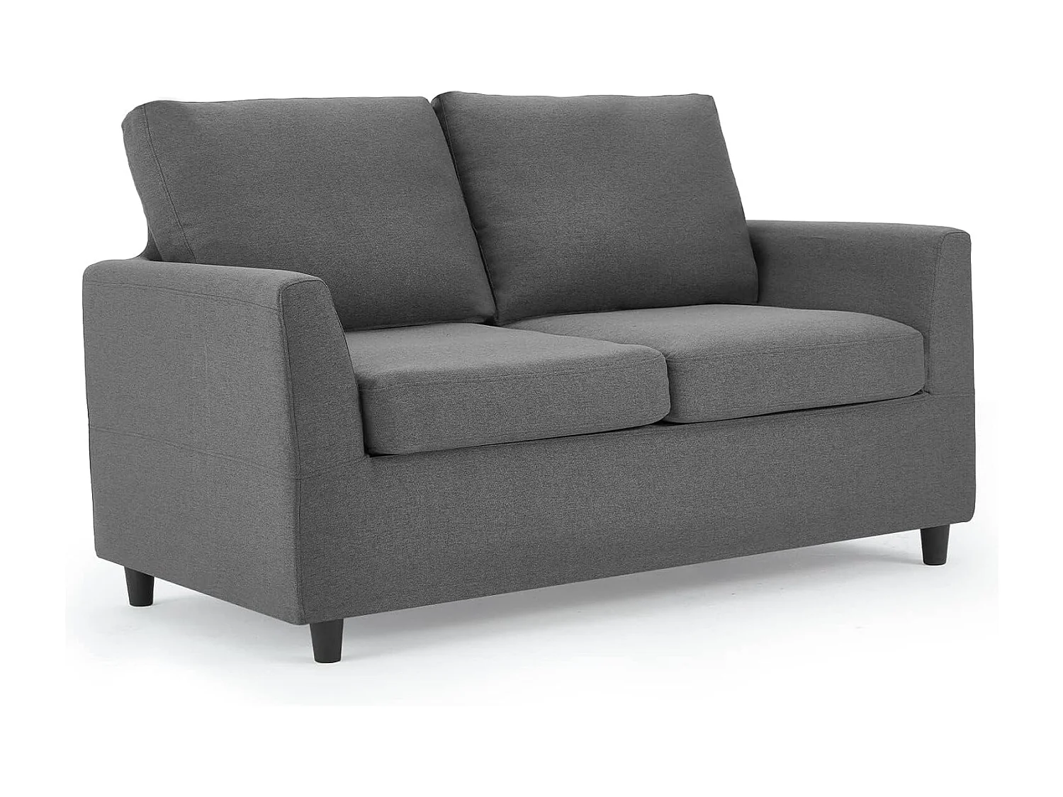 YODOLLA 2-Sitzer Sofa mit abnehmbaren Bezügen, moderne Couch für Wohnzimmer. Ideal für kleine Räume, Dunkelgrau