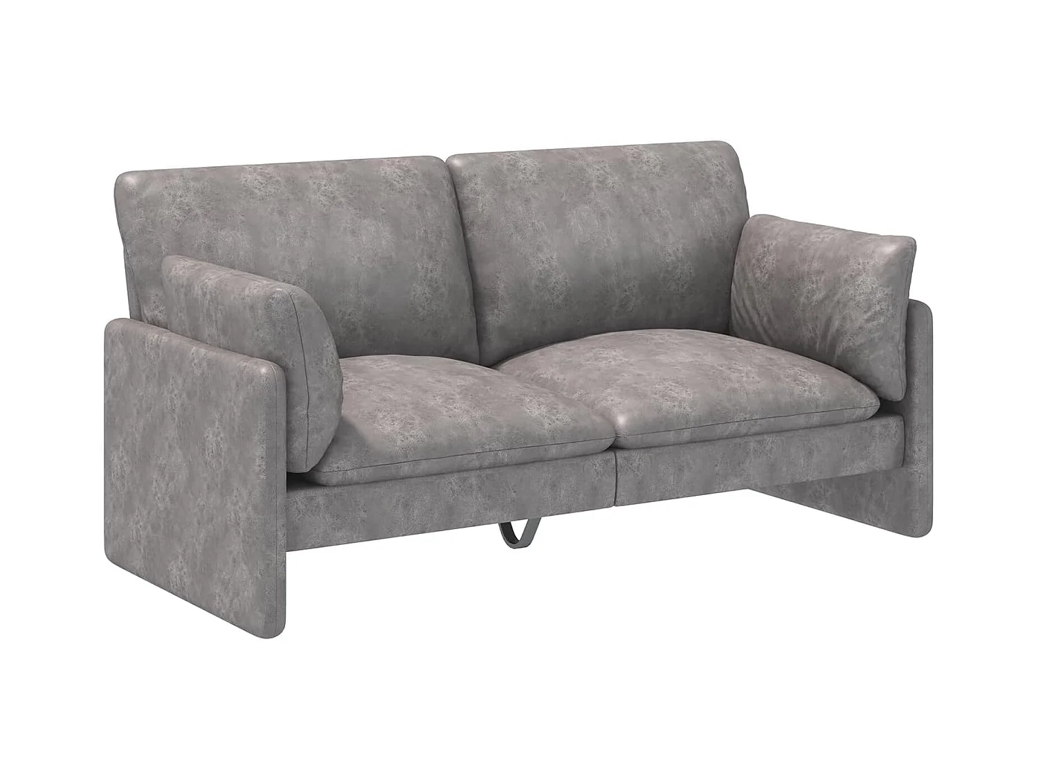 YODOLLA 3-Sitzer Ledersofa in Grau, moderne Couch groß für Wohnzimmer. Ideal für Wohnung, Schlafzimmer oder Home-Office.