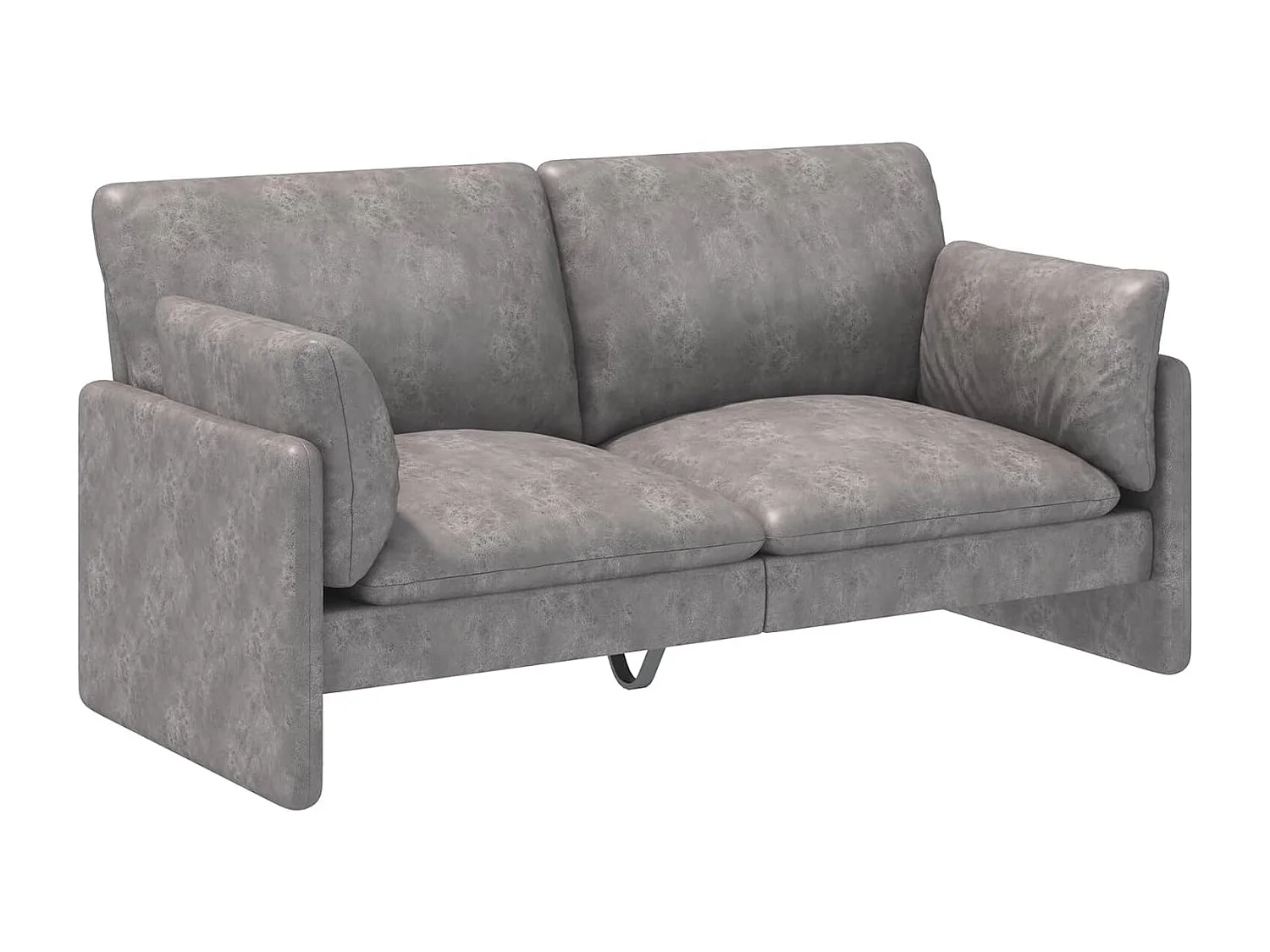 YODOLLA 3-Sitzer Ledersofa in Grau, moderne Couch groß für Wohnzimmer. Ideal für Wohnung, Schlafzimmer oder Home-Office.