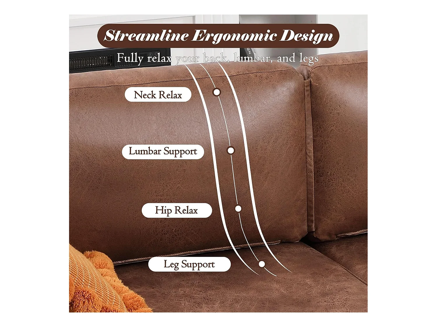 YODOLLA 200x87x80cm Sofabett 3-Sitzer mit 2 Kissen, Schlafcouch für Wohnzimmer und Schlafzimmer, Braun