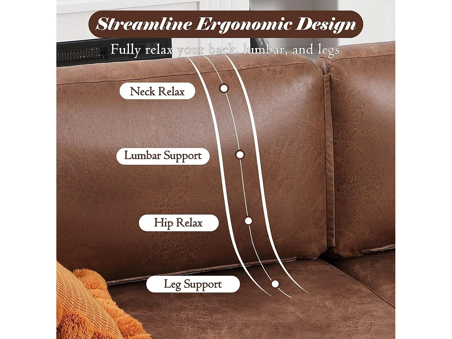 YODOLLA 200x87x80cm Sofabett 3-Sitzer mit 2 Kissen, Schlafcouch für Wohnzimmer und Schlafzimmer, Braun