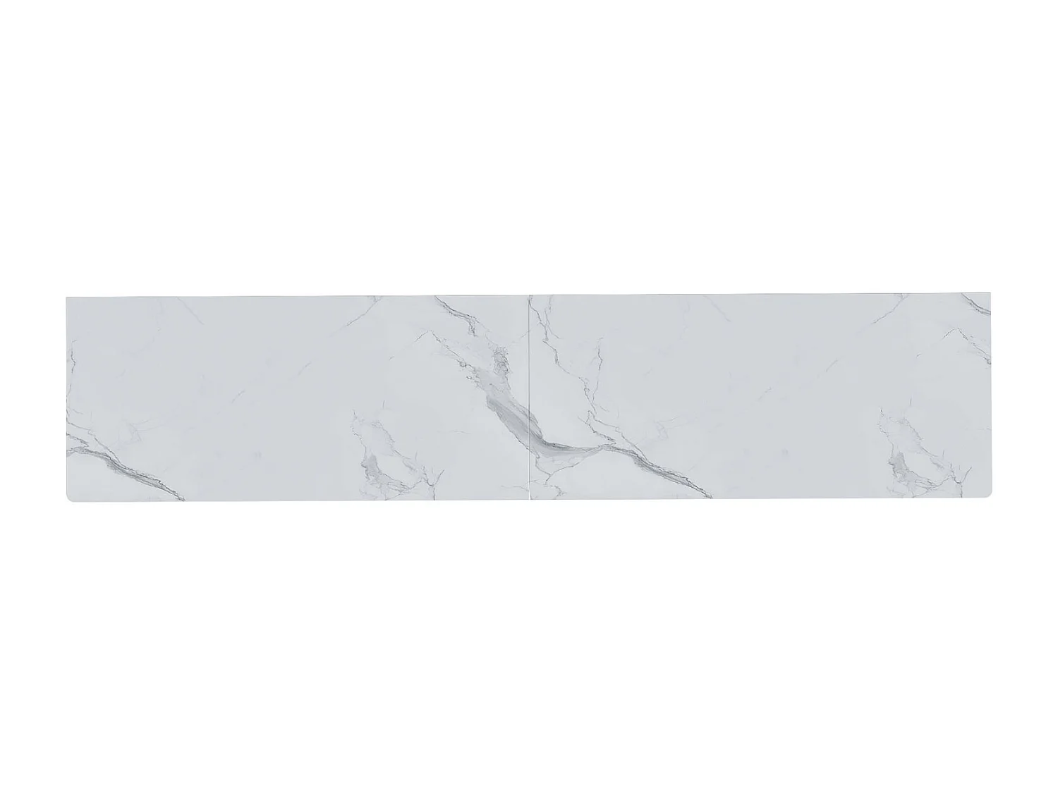 Móvel de TV branco 180 cm, 4 portas, design elegante, superfície com efeito mármore, pernas esféricas de madeira