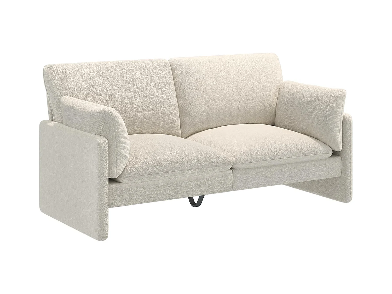 YODOLLA Ledersofa 172 cm, 3-Sitzer Couch modern & groß für Wohnzimmer. Ideal für Wohnung, Schlafzimmer oder Home-Office, Weiß