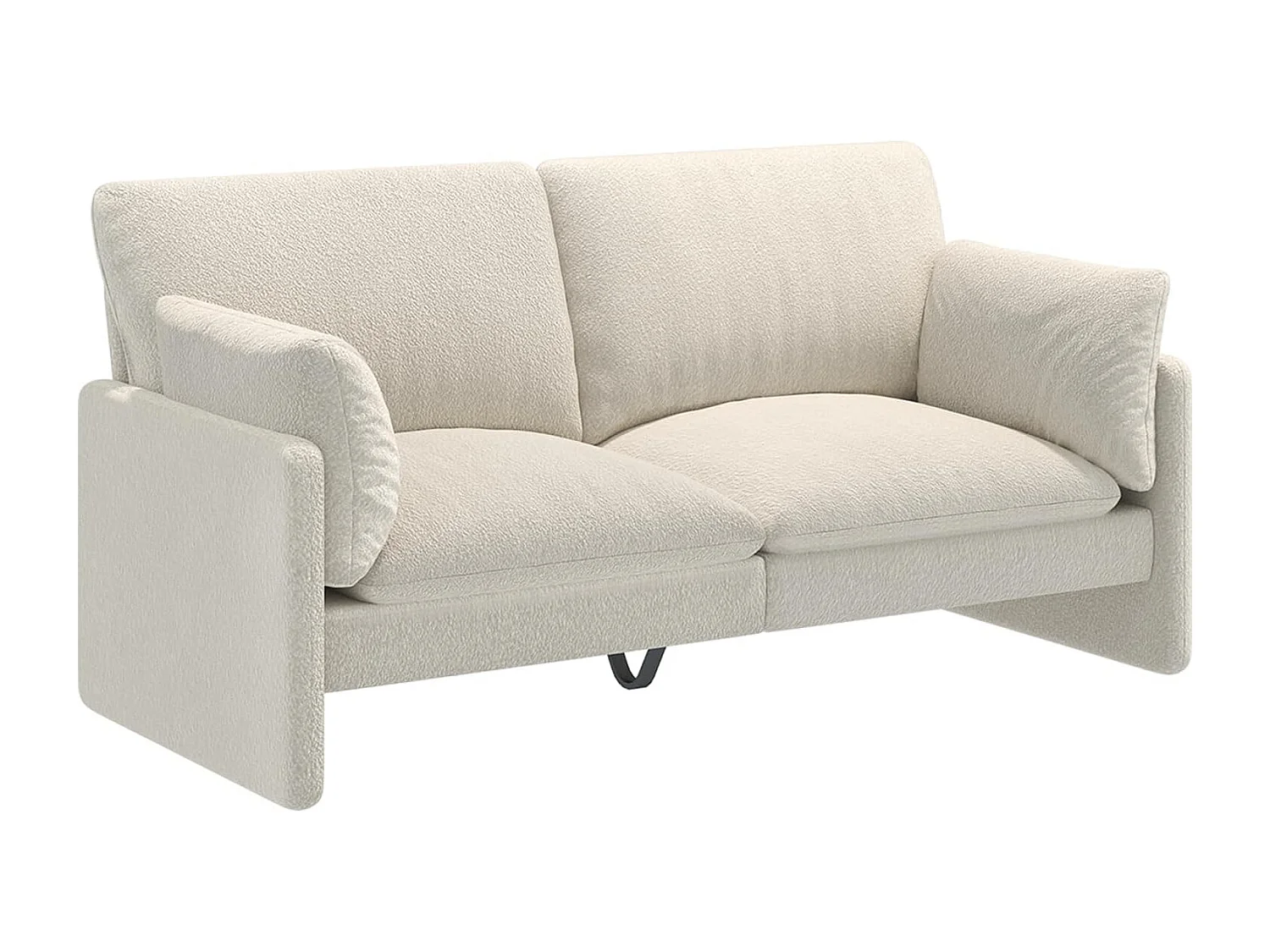 YODOLLA Ledersofa 172 cm, 3-Sitzer Couch modern & groß für Wohnzimmer. Ideal für Wohnung, Schlafzimmer oder Home-Office, Weiß