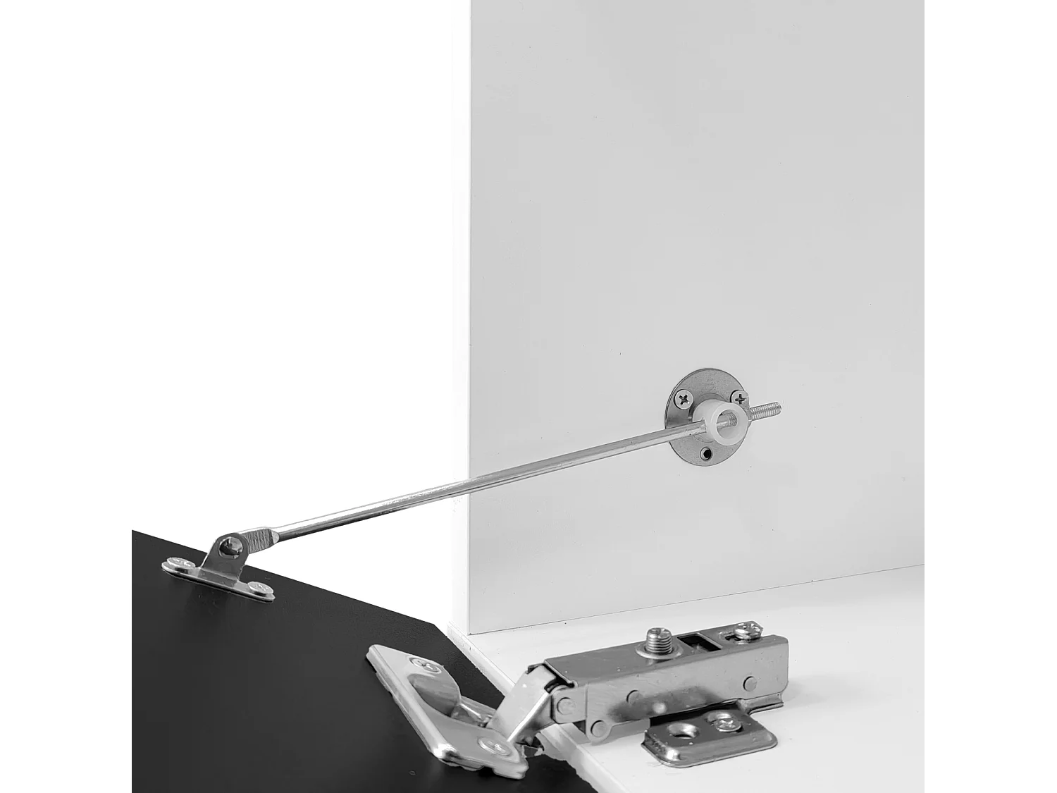 Mueble de TV bajo con LED, con 3 compartimentos, para colgar o colocar en el suelo, para salón, 180 x 30 x 30 cm, negro brillante