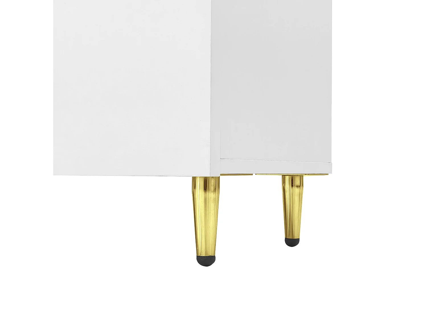 Mueble de TV blanco con espacio de almacenamiento y 4 puertas para salón, 170 x 33 x 40 cm