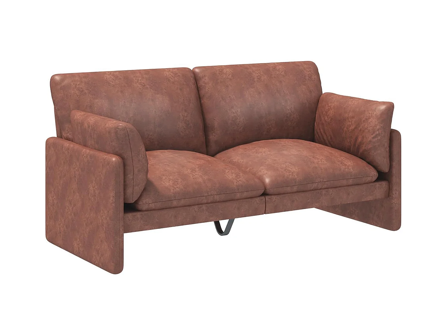YODOLLA Ledersofa 172 cm, 3-Sitzer Couch modern & groß für Wohnzimmer. Ideal für Wohnung, Schlafzimmer oder Home-Office, Braun