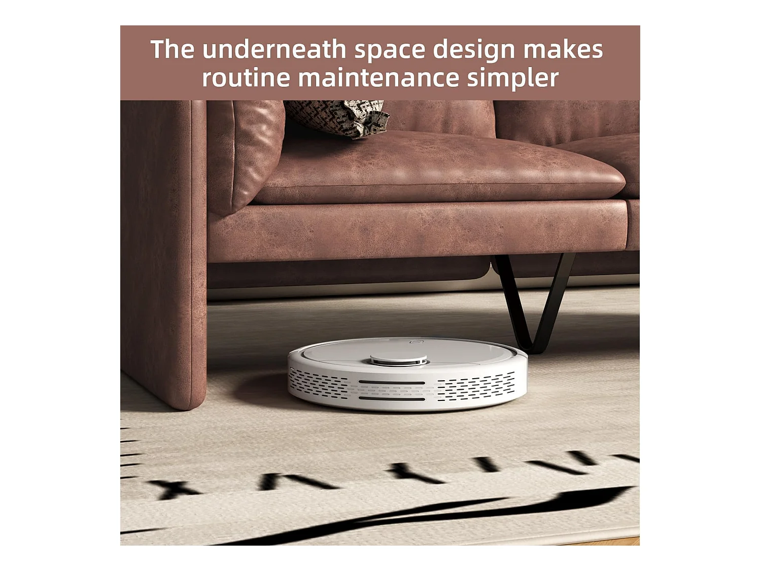 YODOLLA Ledersofa 172 cm, 3-Sitzer Couch modern & groß für Wohnzimmer. Ideal für Wohnung, Schlafzimmer oder Home-Office, Braun