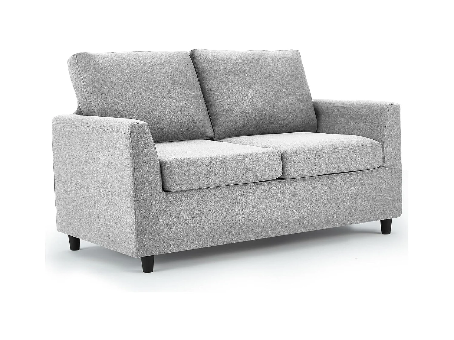 YODOLLA 2-Sitzer Sofa mit abnehmbaren Bezügen, moderne Couch für Wohnzimmer. Ideal für kleine Räume, Hellgrau