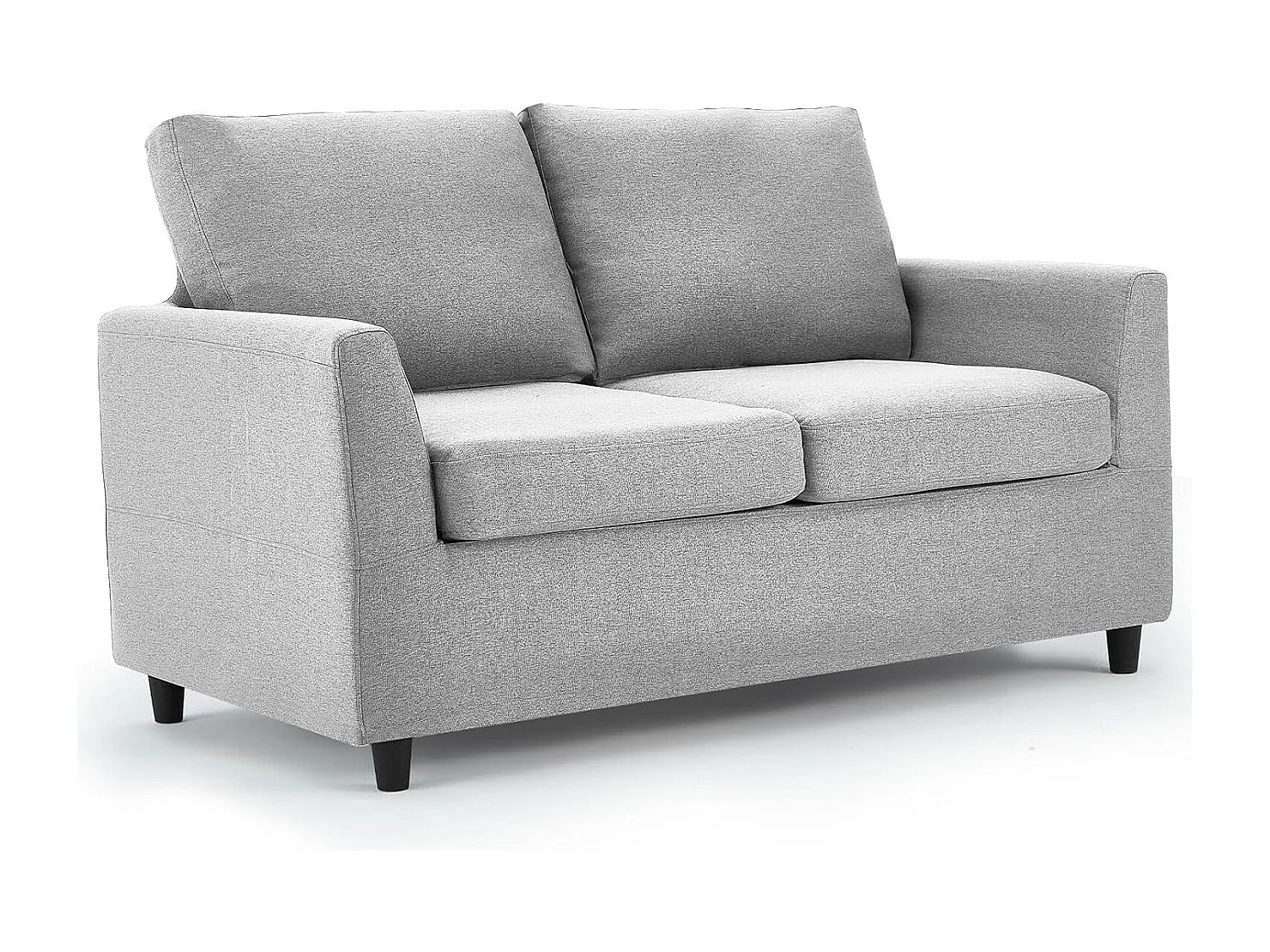 YODOLLA 2-Sitzer Sofa mit abnehmbaren Bezügen, moderne Couch für Wohnzimmer. Ideal für kleine Räume, Hellgrau