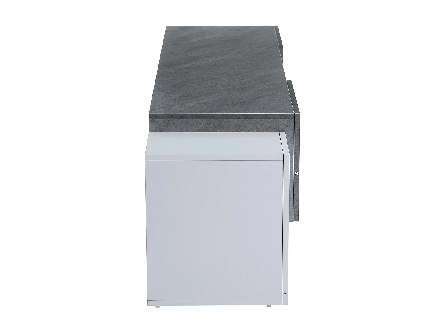 Meuble TV LED, Commode TV, Lowboard Moderne avec Étagères en Verre, pour Salon und Chambre, White