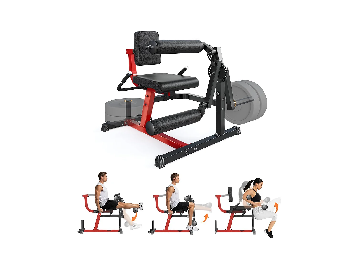 YODOLLA Beintrainer Beinstrecker gerät,Beinbeuger mit Beincurler,Robustes verstellbares Beinrotationsgerät,lastbares Home-Gym-Equipment für Oberschenkel