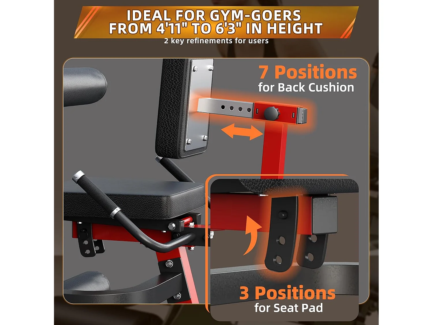 YODOLLA Beinstrecker und Curl-Gerät -  Höhenverstellbar (1,5-1,9m)- Präzise Kraftführung,Stabiler Stahlrahmen & Oversized-Rollen