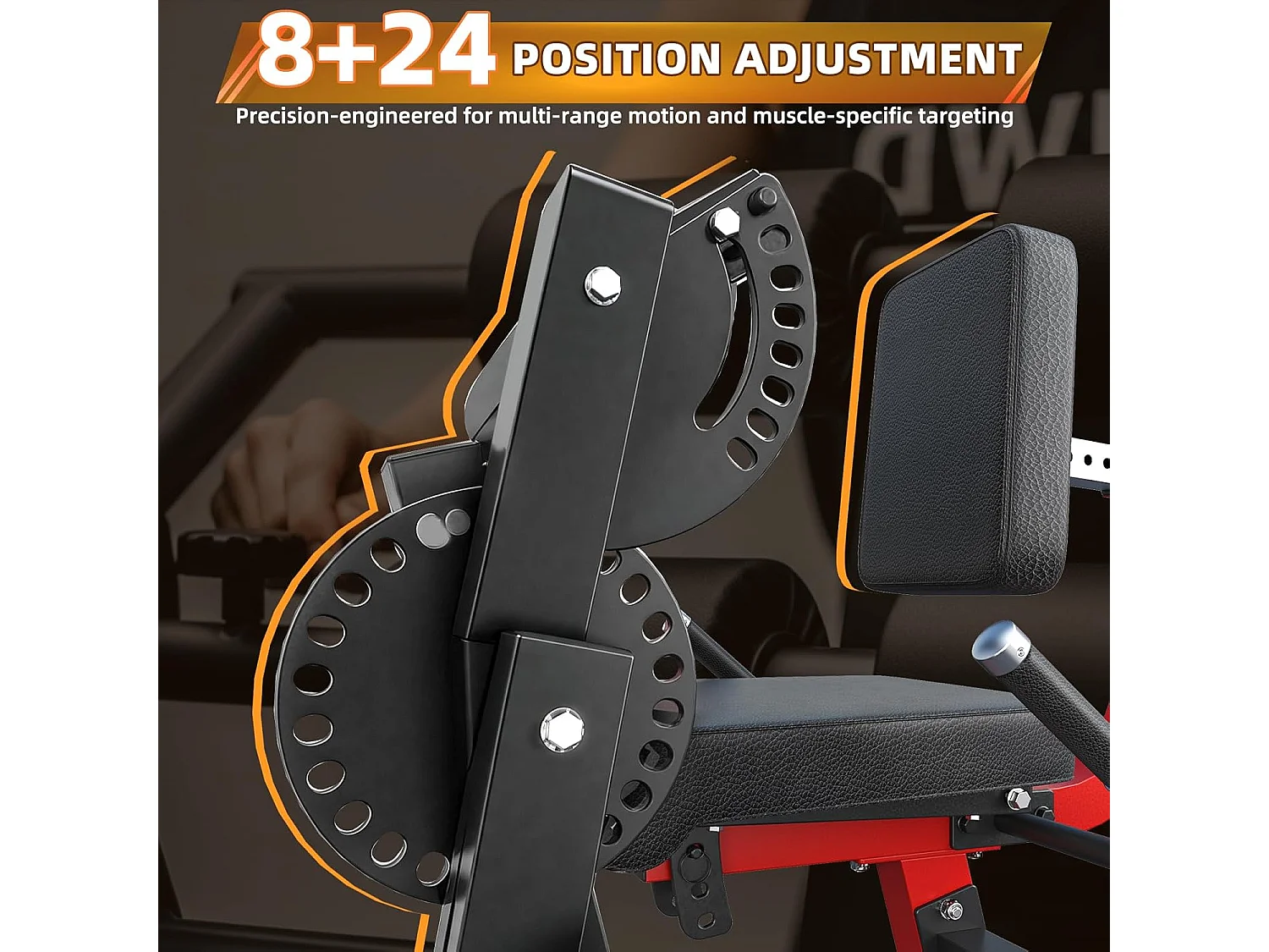 YODOLLA Attrezzo Estensione e Curl Gambe - Altezza Regolabile (1,5-1,9m) - Guida Forza di Precisione, Telaio Acciaio Stabile & Ruote Oversize