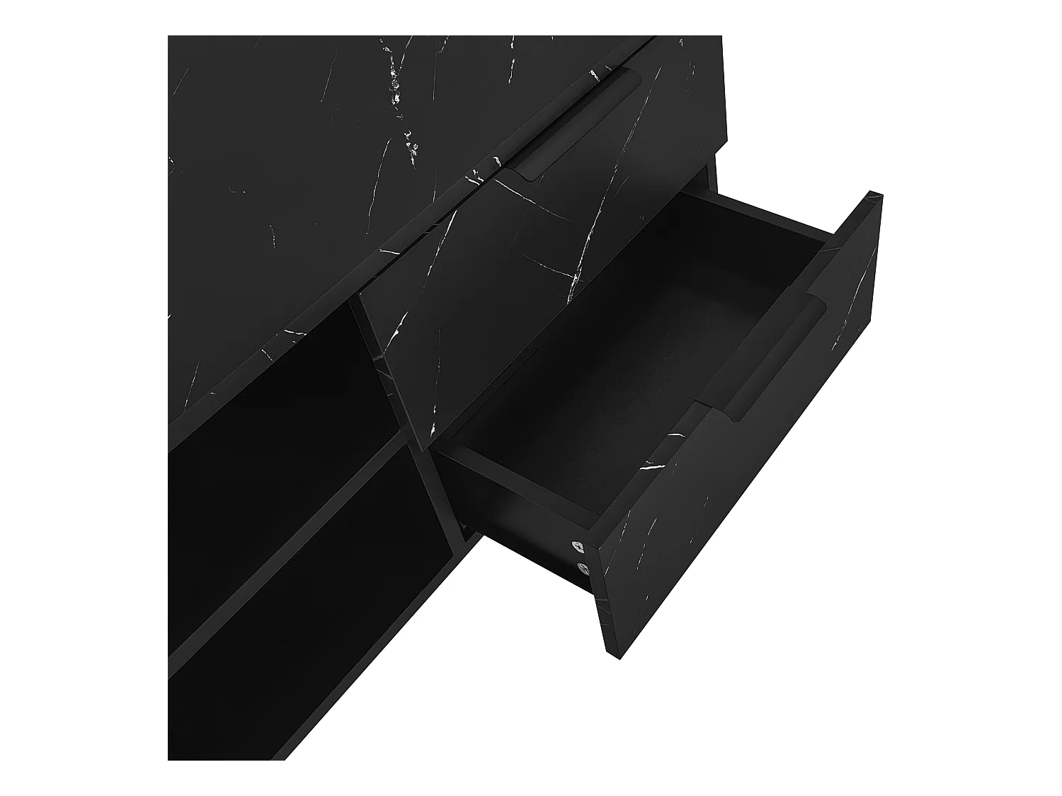 Móvel de TV 200 x 38 x 50 cm, portas em madeira escura, LED ajustável, 2 portas e 2 gavetas