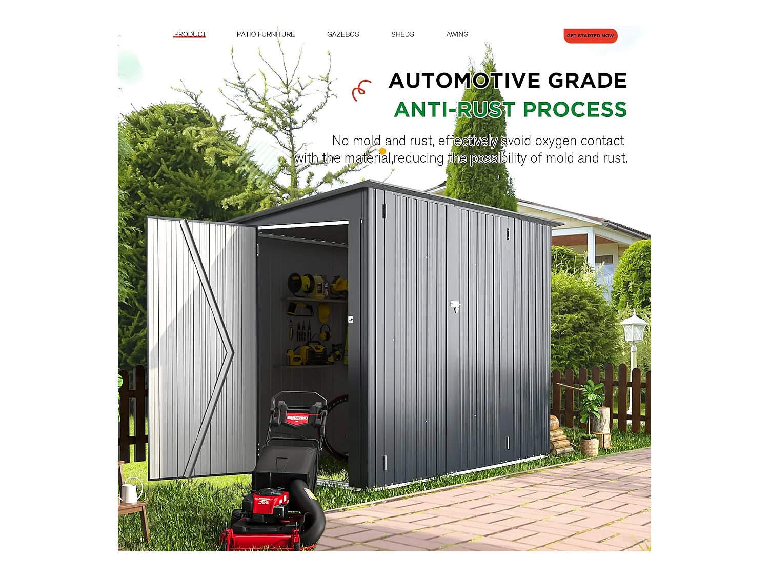 YODOLLA Metall-Fahrradlagerschuppen 3Türen mit Schloss,238x118x170cmGerätehaus abschließbares Schuppen,außen wasserdichtes Stahlwerkzeuglager für Garten,Dunkelgrau