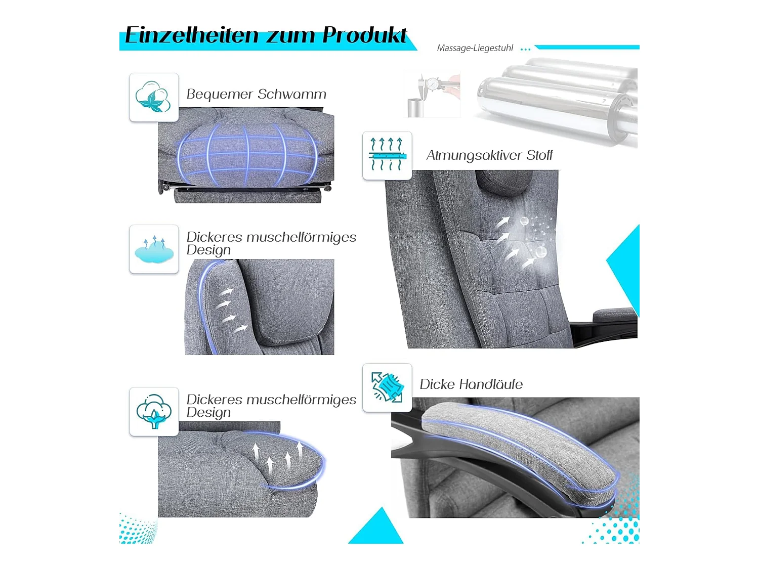 YODOLLA Chaise de Bureau Ergonomique avec Repose-Pieds - Fauteuil de Travail Confiable et Confortable - Dossier Soutien Lombaire - Pivotante et Réglable - Gris