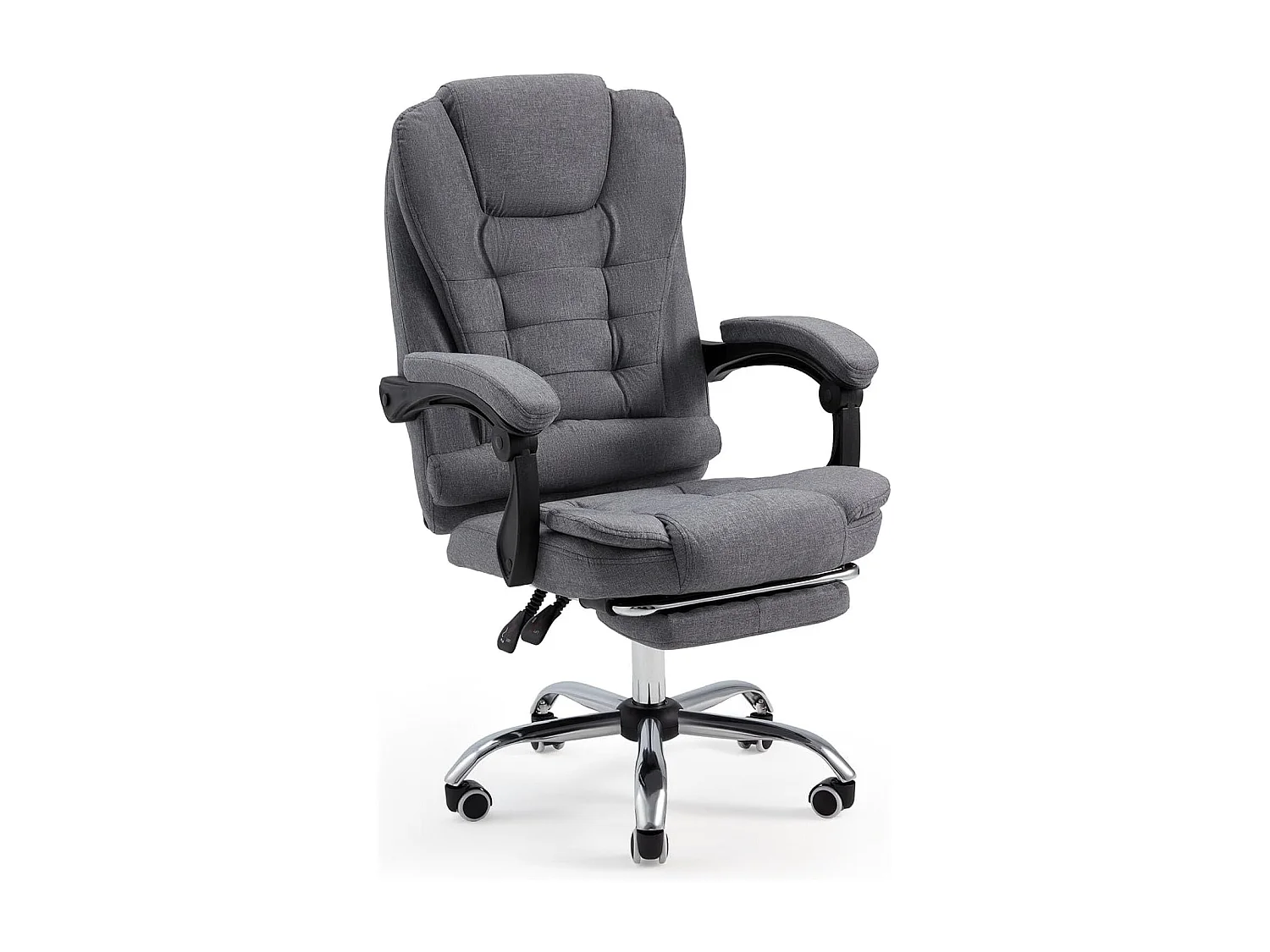 YODOLLA Chaise de Bureau Ergonomique avec Repose-Pieds - Fauteuil de Travail Confiable et Confortable - Dossier Soutien Lombaire - Pivotante et Réglable - Gris