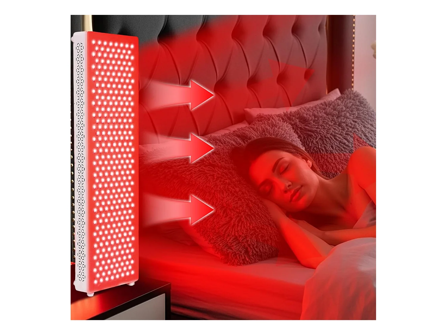 YODOLLA Rotlichtlampe Pro300 für ganzen Körper, 300 LEDs mit 5 Wellenlängen (Infrarot & Rot), leistungsstärker als Einwellenmodelle