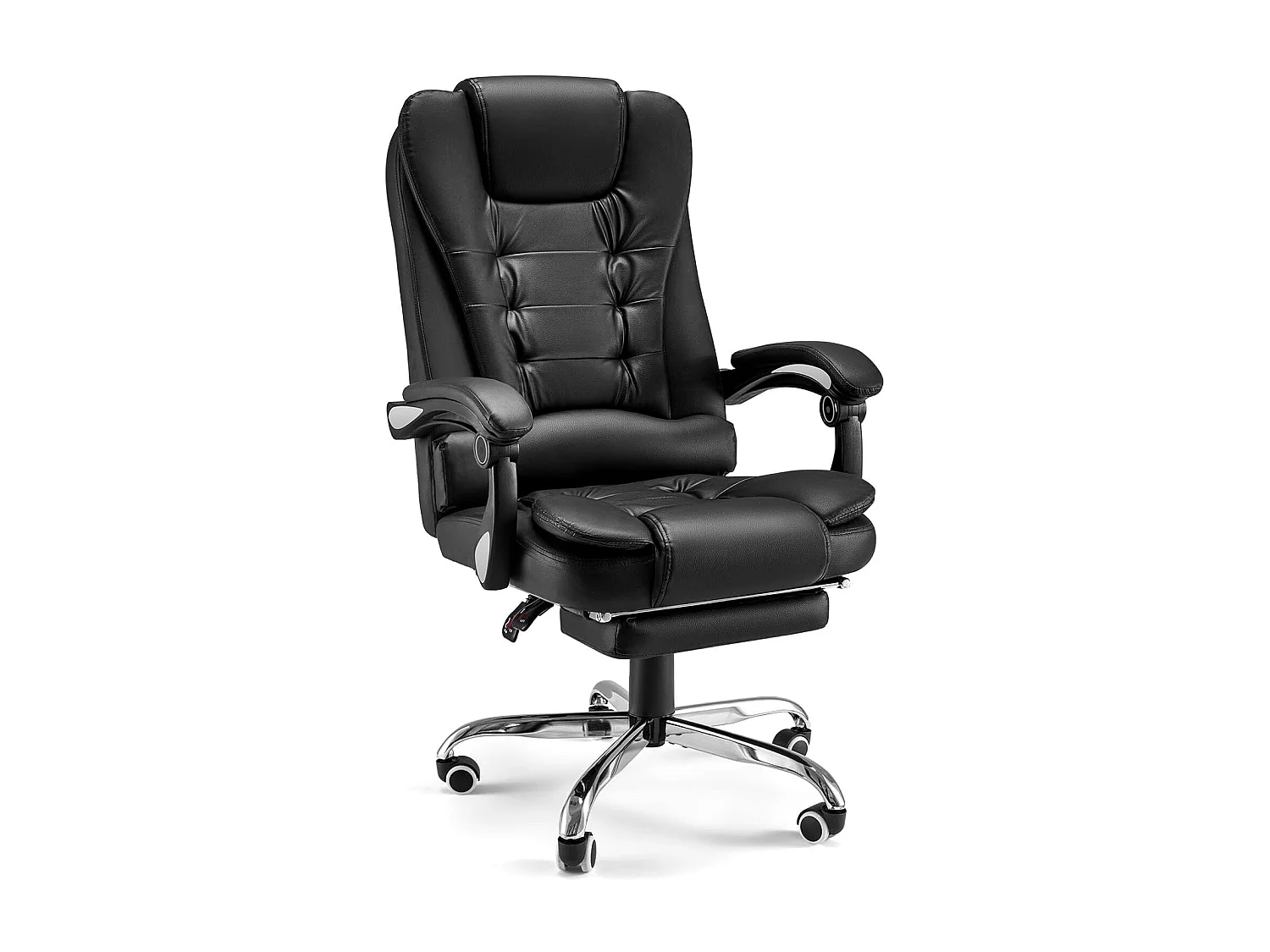 YODOLLA Chaise de Bureau Ergonomique avec Repose-Pieds - Fauteuil de Travail Confiable et Confortable - Dossier Soutien Lombaire - Pivotante et Réglable - Noir