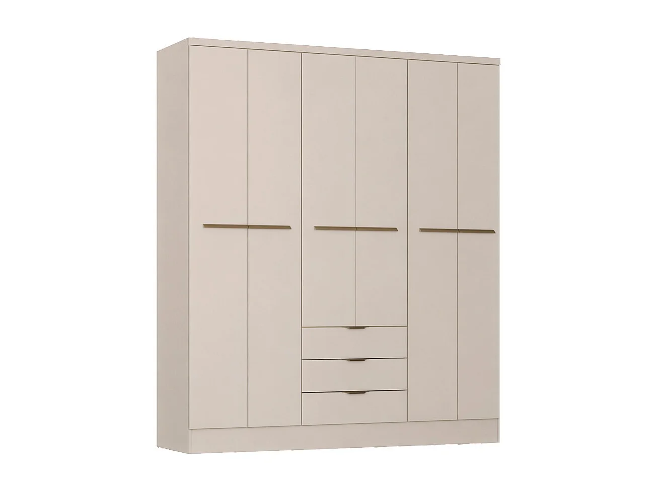 Armoire 6 portes et 3 tiroirs - L180 cm - Beige – PEROLI