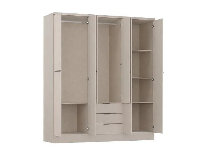 Armoire 6 portes et 3 tiroirs - L180 cm - Beige – PEROLI