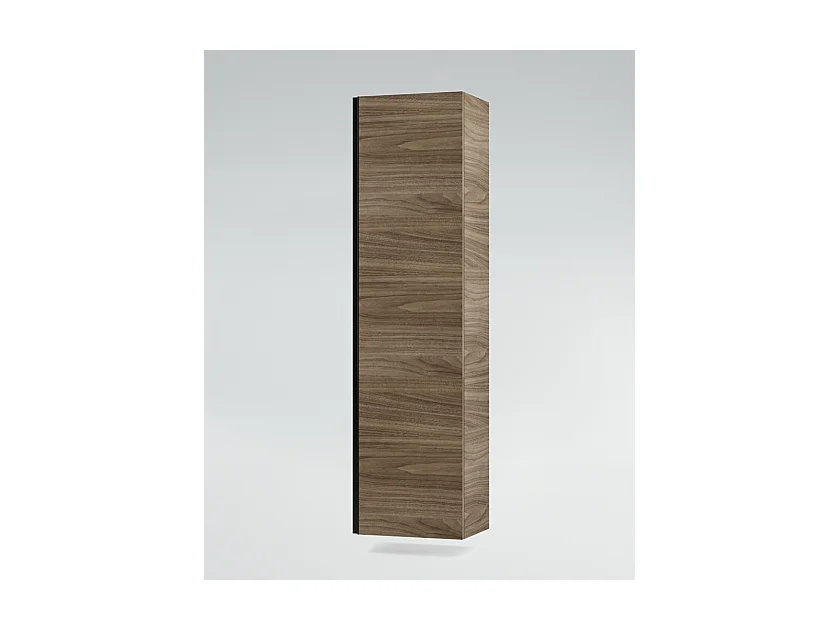 Mobile bagno sottolavabo con lavabo cassettiera e colonna poro noce specchio e p. asciugamano L 100 x H 28 x P 46