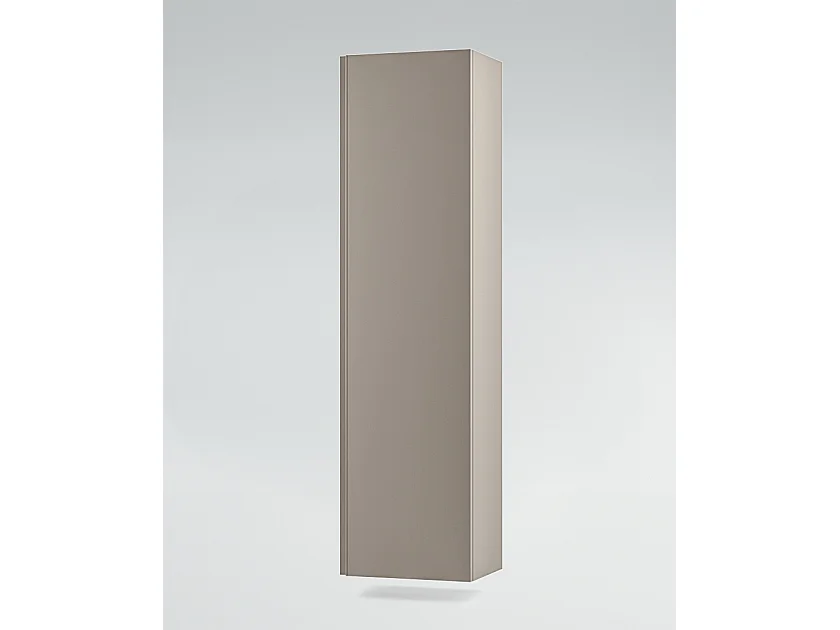 Mobile bagno sottolavabo con lavabo ad incasso cassettiera e colonna tortora milano specchio e p. asciugamano L 100 x H 28 x P 46