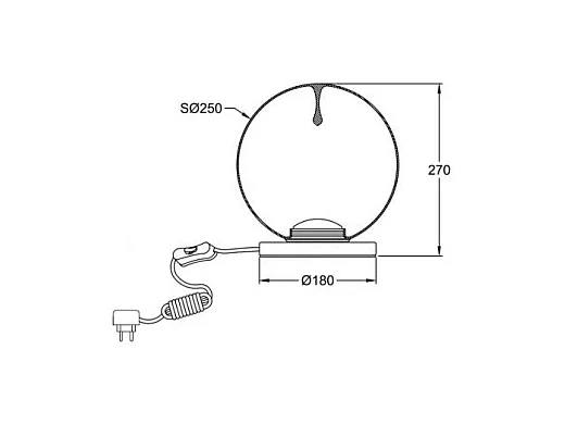Ariel - Lampe de table transparente Fabas Luce - Lampe tactile LED dimmable 11W - Verre borosilicate transparent avec goutte