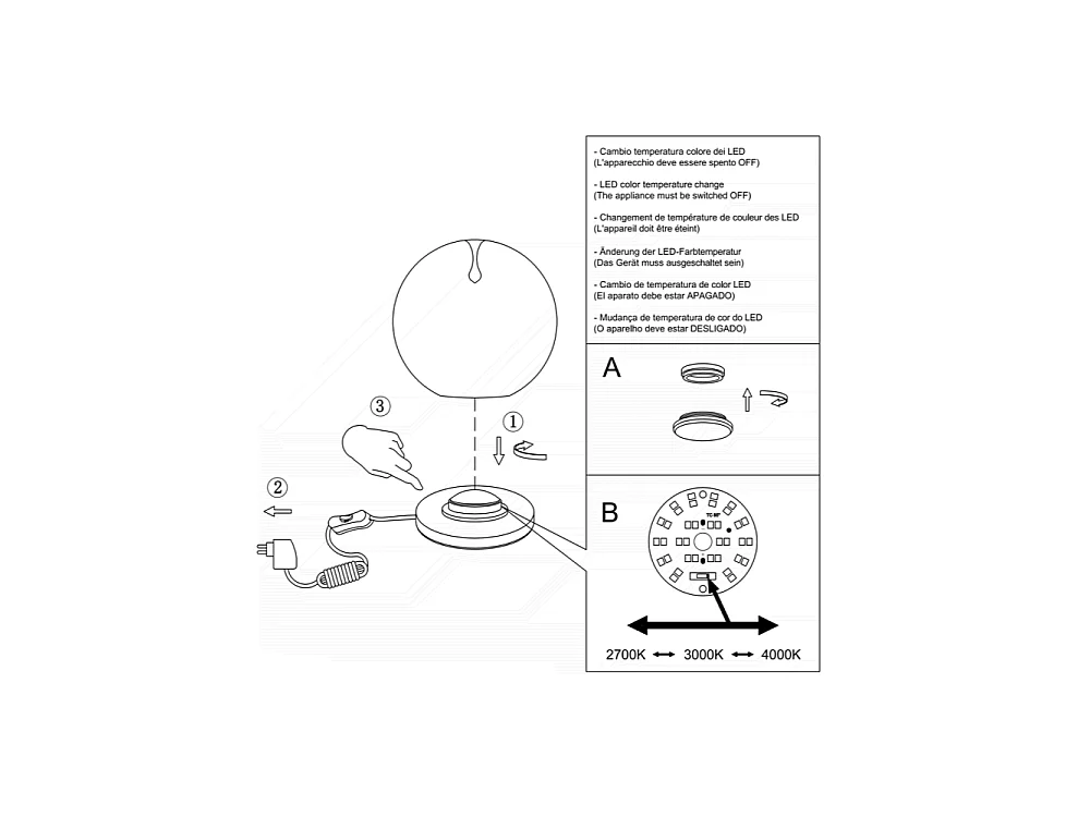 Ariel - Lampada da tavolo trasparente Fabas Luce - LED 11W dimmerabile Touch - Vetro borosilicato trasparente con goccia