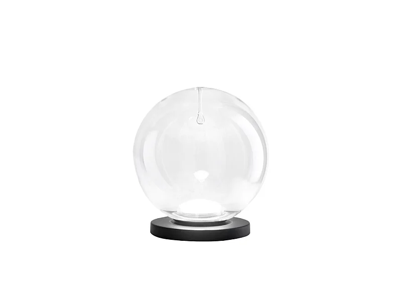 Ariel - Fabas Luce transparante tafellamp - 11W dimbare LED-touchlamp - Transparant borosilicaatglas met druppel