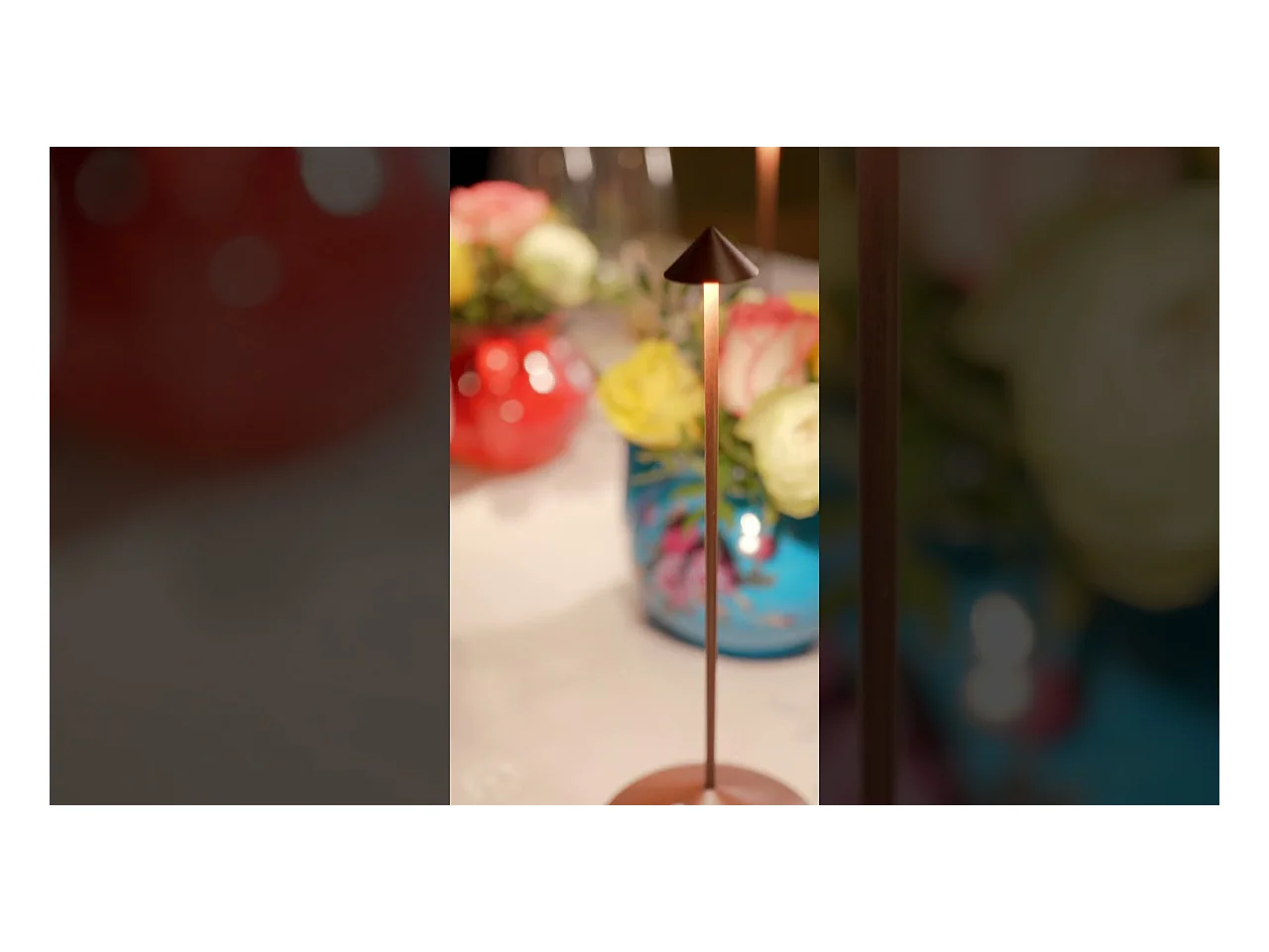 Lampe de table LED Pina Pro Bronze, rechargeable et dimmable - 2,2 W, 2200-2700-3000 K, IP54