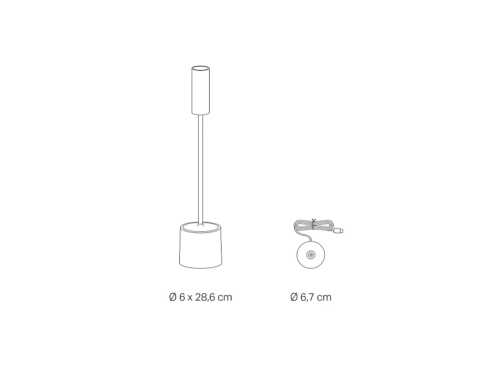 Zafferano - Lampe de table tactile rechargeable à LED Carolina - Ivoire poli et bronze brossé