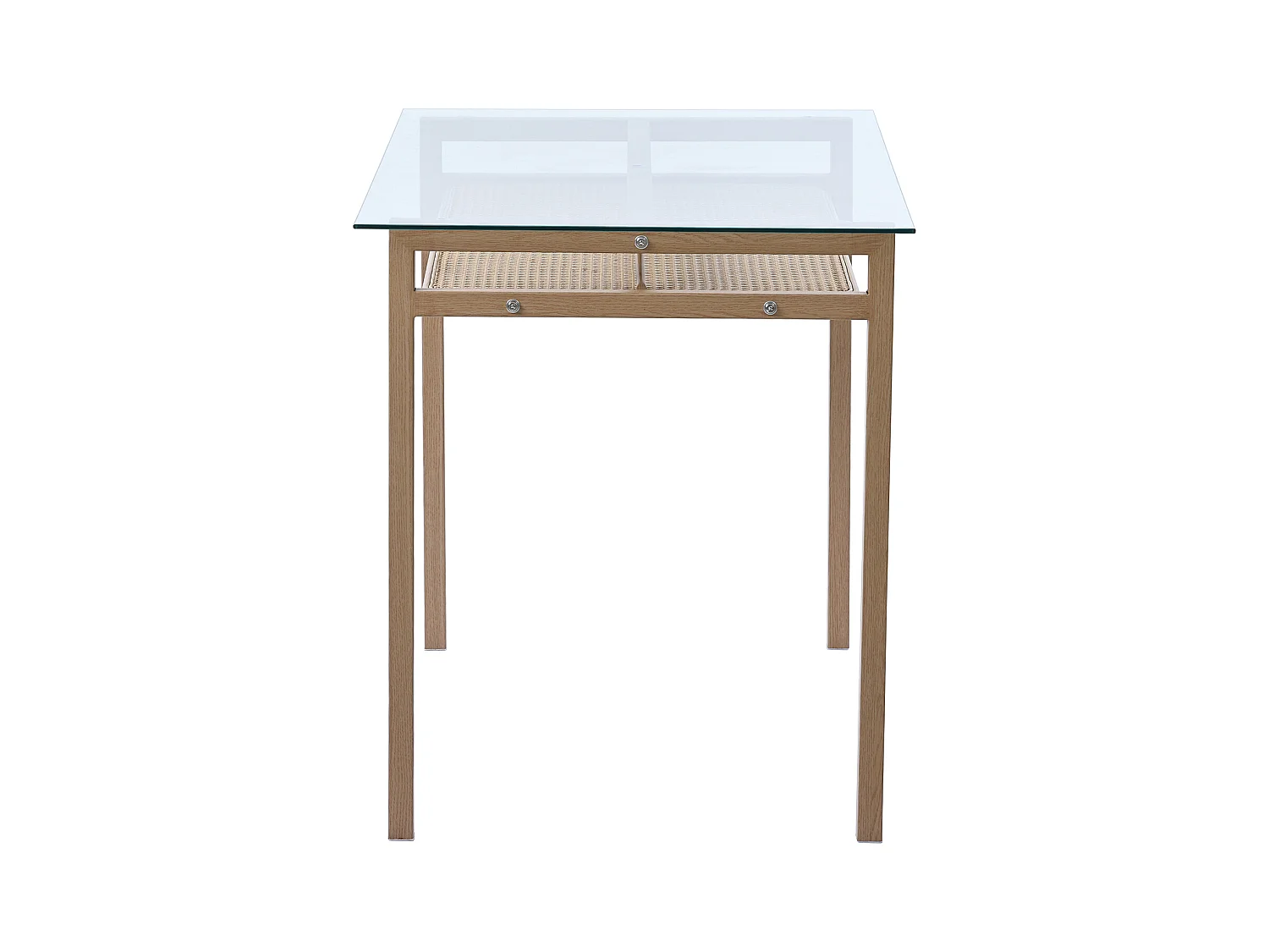 Ensemble table a manger (110x65x74 cm) + 4 chaises en velours gris - plateau de table en verre pieds en métal