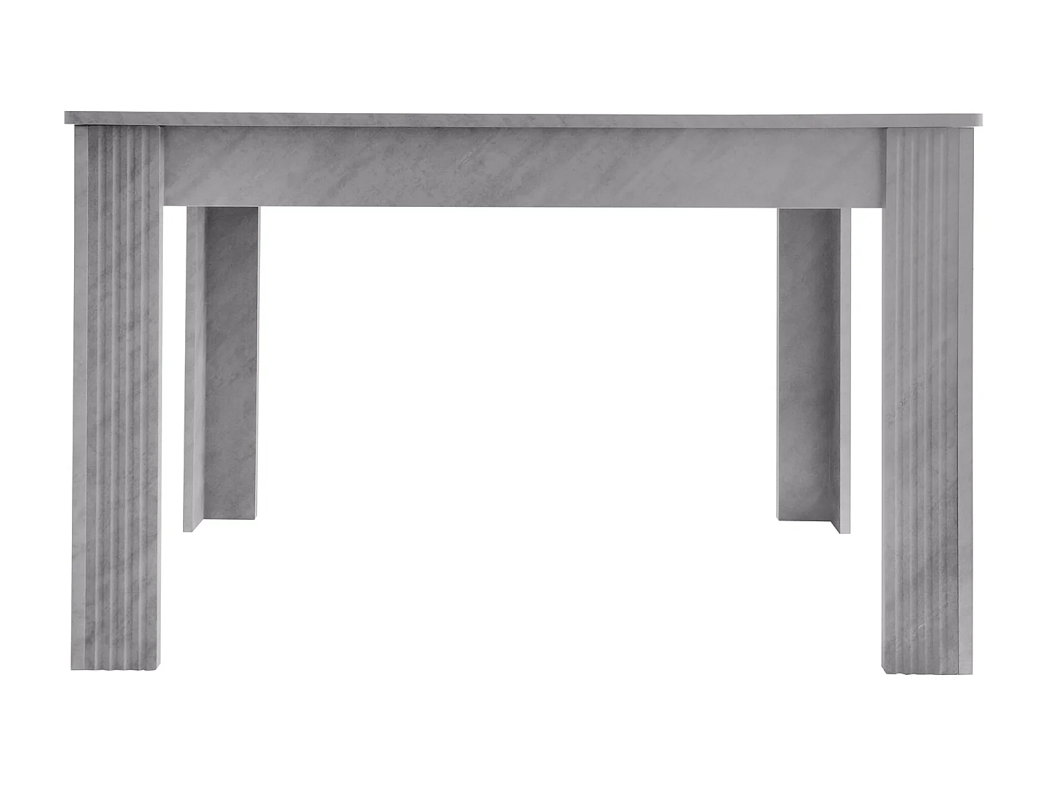 Table à manger table basse pour 4-6 personnes - pieds en bois - gris (116x65x75 cm)