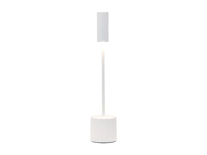 Zafferano - Lampe de table LED rechargeable Carolina avec écran tactile dimmable - Utilisation intérieure/extérieure - Autonomie de 9 heures - Blanc