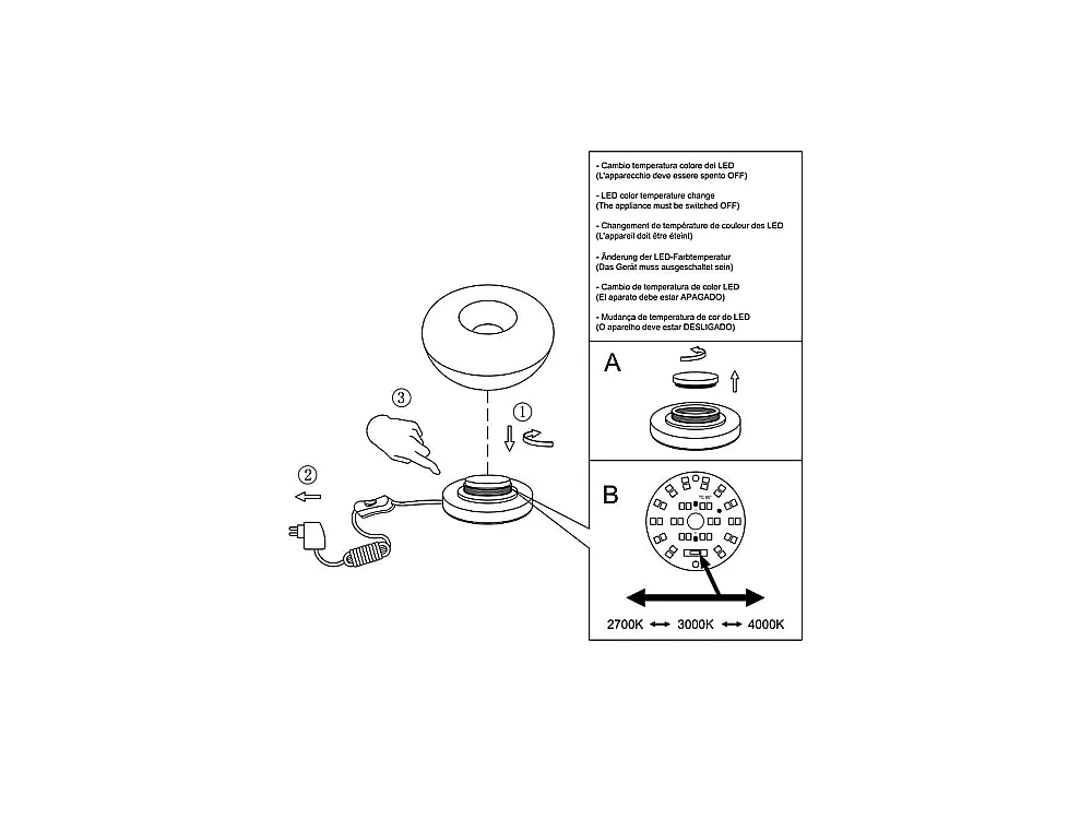 Lampe de table Brena - Cognac Fabas Luce - LED 11W dimmable tactile - Verre borosilicate concave cognac