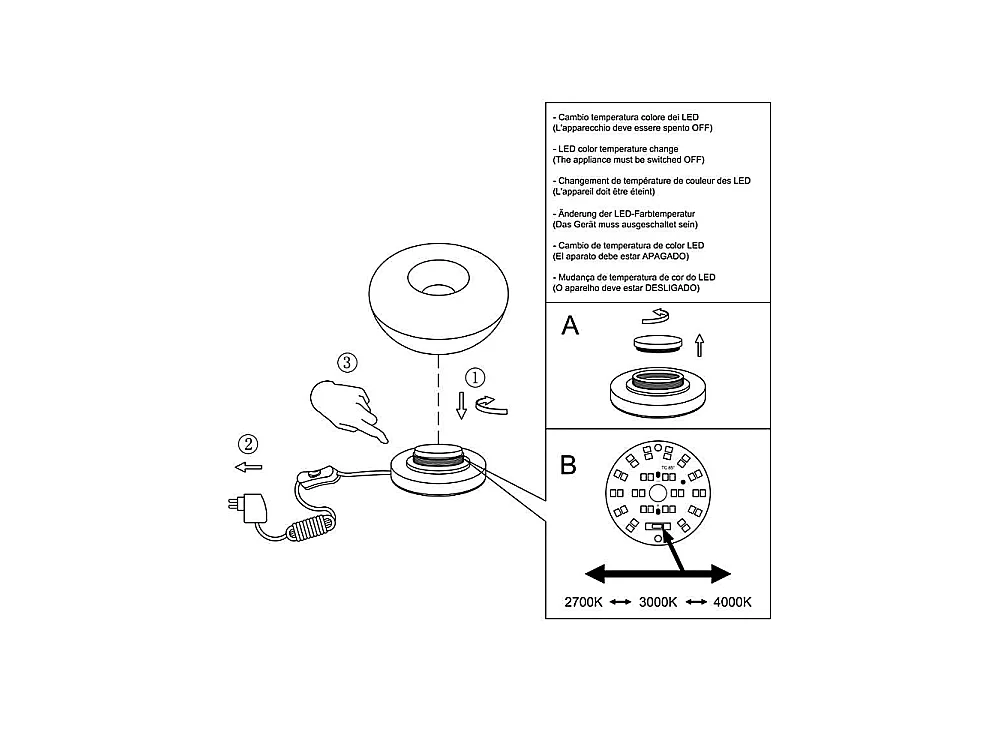 Brena - Cognac Fabas Luce Tischlampe - 11 W dimmbare LED-Touch-Steuerung - Konkaves Cognac-Borosilikatglas
