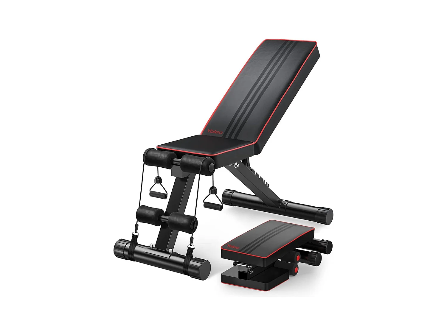 Panca Pesi Pieghevole Multifunzionale YOLEO - Panca Fitness con Schienale Regolabile in 6 Posizioni