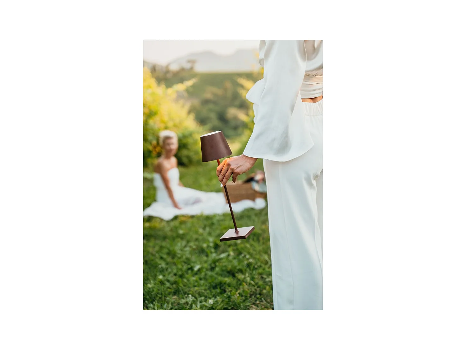 Zafferano - Lampe de table LED rechargeable et à intensité variable Poldina Pro Ocre - 2,2 W 2200-2700-3000 K