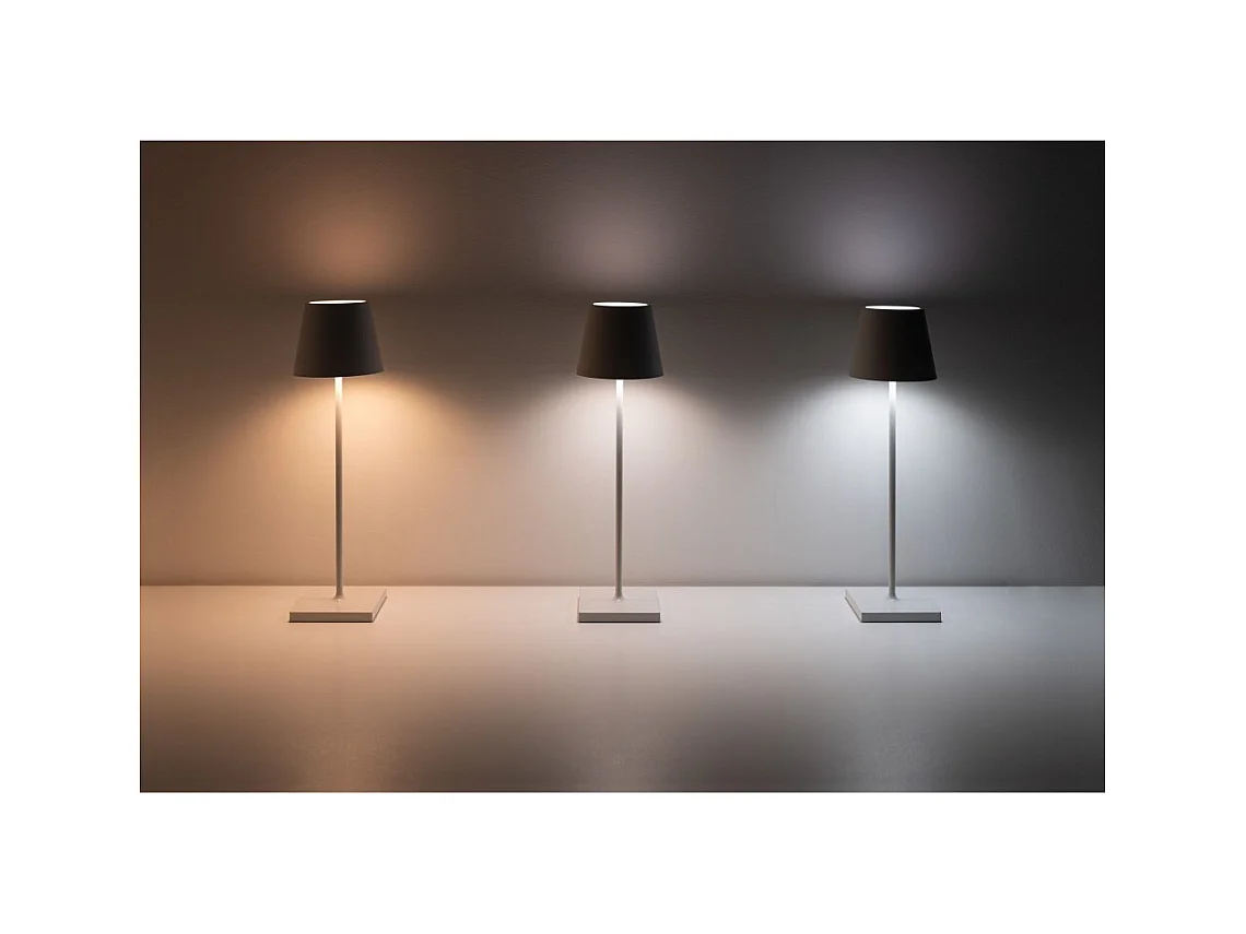 Zafferano - Lampe de table LED rechargeable et à intensité variable Poldina Pro Ocre - 2,2 W 2200-2700-3000 K