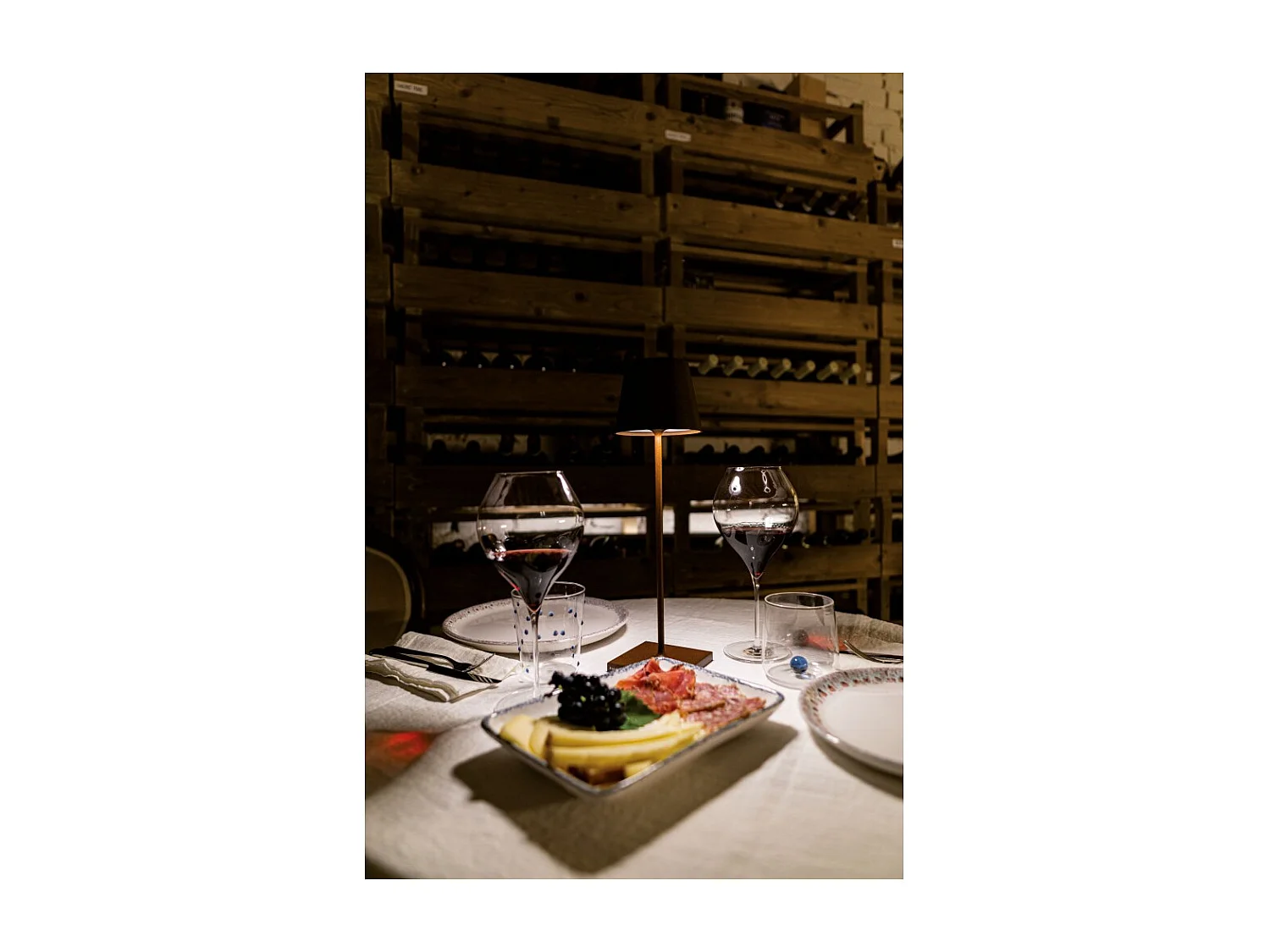 Zafferano - Lampe de table LED rechargeable et à intensité variable Poldina Pro Ocre - 2,2 W 2200-2700-3000 K