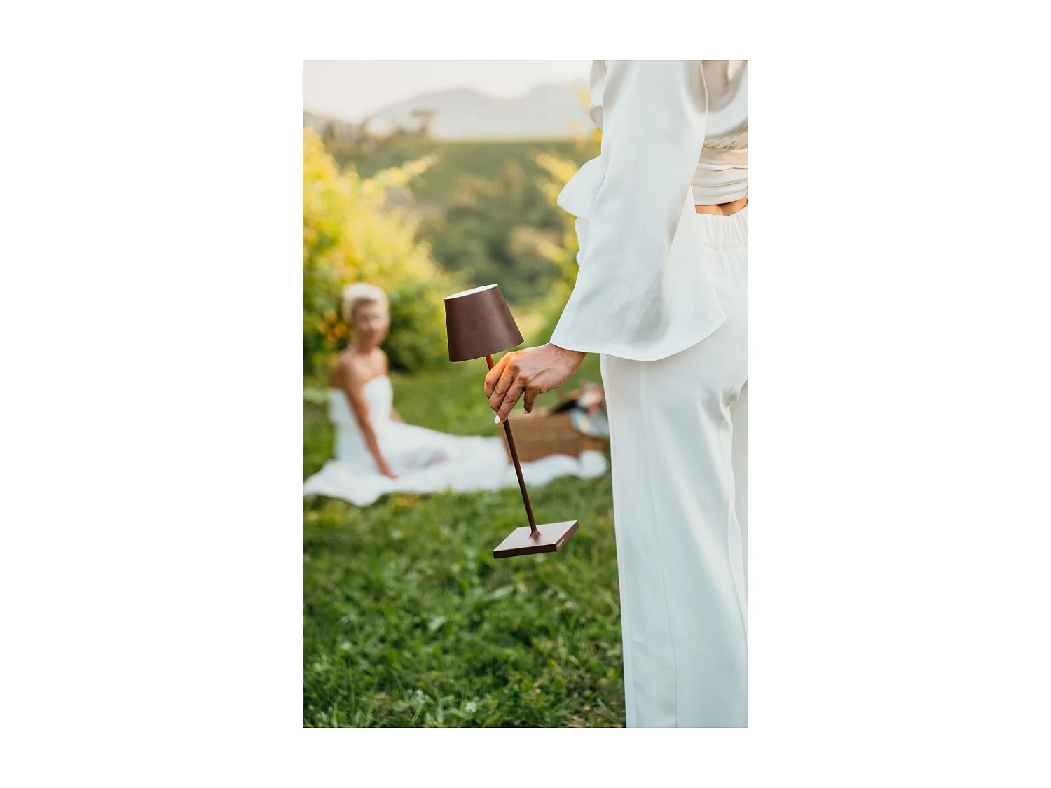 Zafferano - Lampe de table LED rechargeable et à intensité variable Poldina Pro Ocre - 2,2 W 2200-2700-3000 K