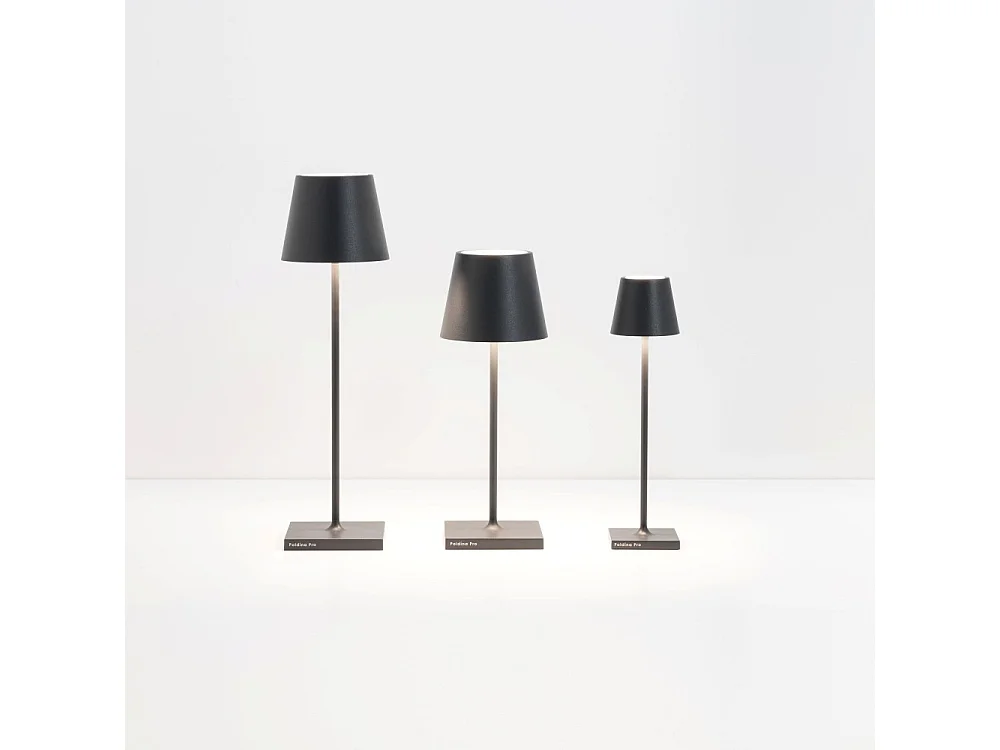 Zafferano - Lampe de table LED rechargeable et à intensité variable Poldina Pro Ocre - 2,2 W 2200-2700-3000 K