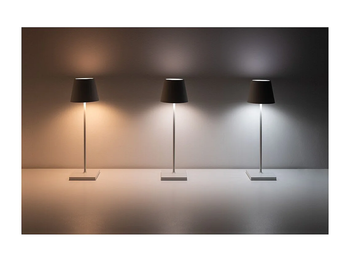 Zafferano - Lampe de table LED rechargeable et à intensité variable Poldina Pro Ocre - 2,2 W 2200-2700-3000 K