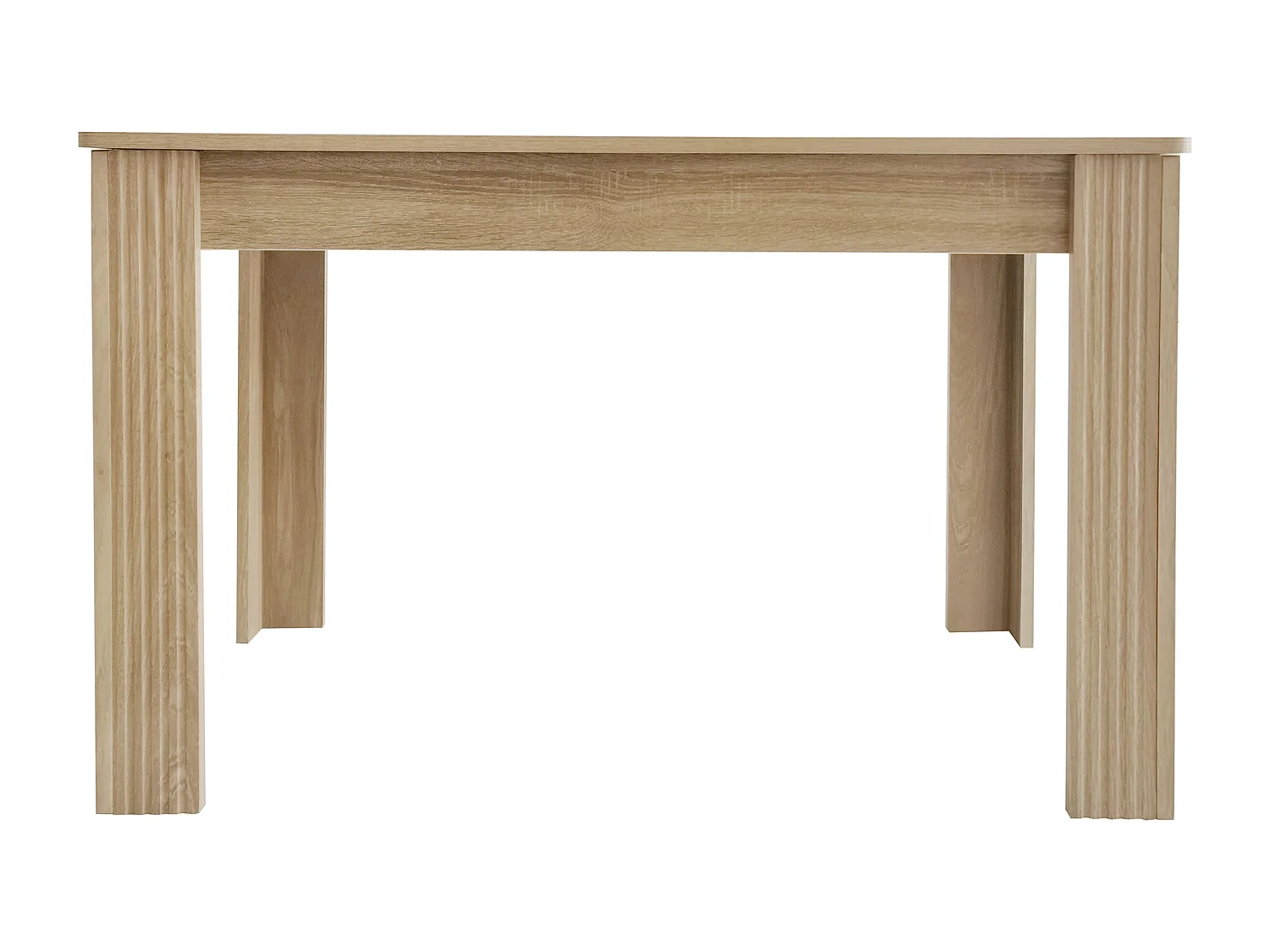 Ensemble table et chaises - table moderne + 4 chaises dossier en rotin de salon et de chambre - beige + naturel