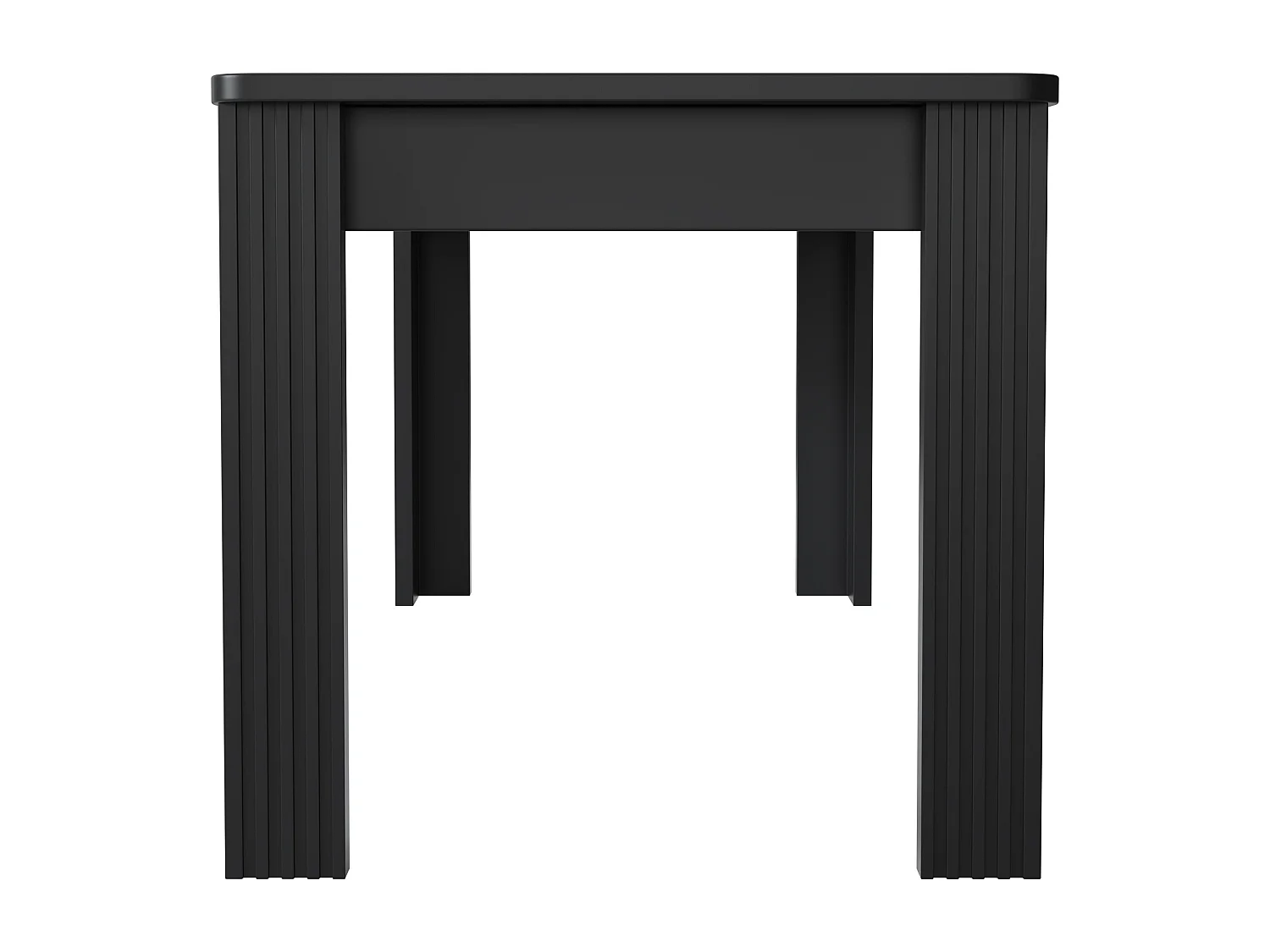 Tavolo da pranzo tavolino per 4-6 persone - gambe in legno - nero (116x65x75 cm)